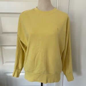 Sweaty Betty butter yellow French Terry sweatshirt | S
